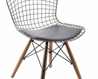 DELUXE WIRE CHAIR-WOODEN BASE