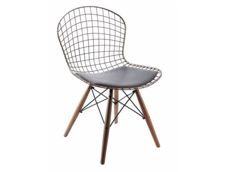 DELUXE WIRE CHAIR-WOODEN BASE